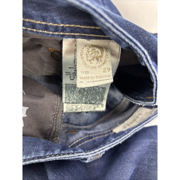 Diesel Jeans Larkee Straight Button Fly Blue Men's 29 X 32 Dark Wash Denim - Picture 14 of 16